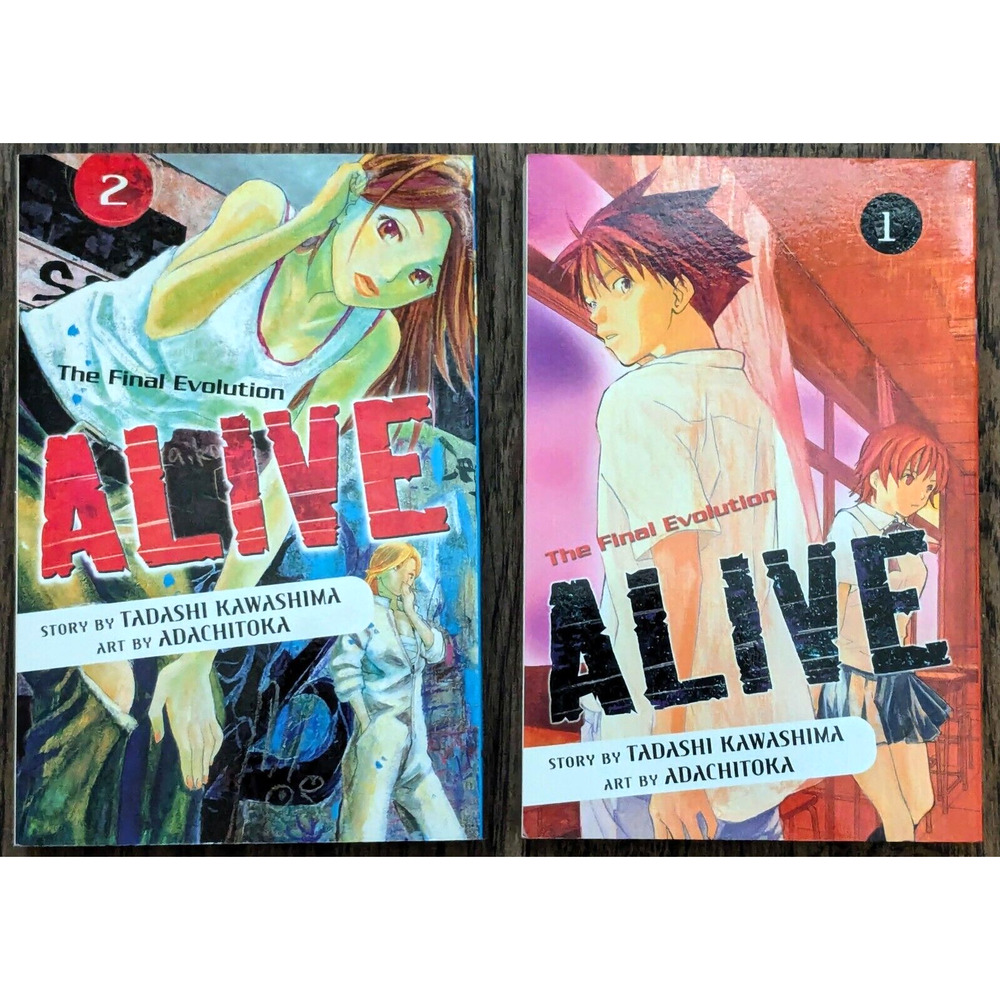 Alive: The Final Evolution Volume 1-2 Manga Tadashi Kawashima Adachitoka English